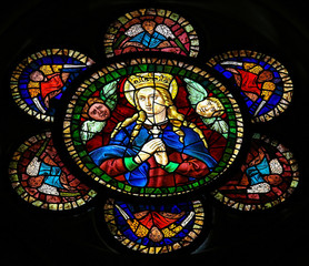 Mother Mary - stained glass in Leon cathedral