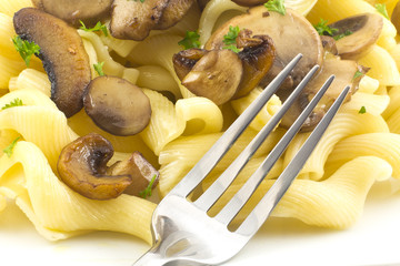 Pasta Dish Gigli Con Funghi