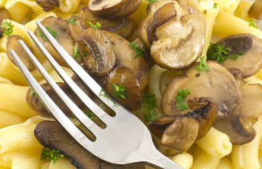 Pasta Dish Gigli Con Funghi