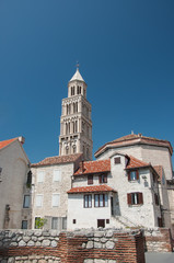 Obraz premium Cathedral of Saint Duje Bell Tower, old city Split