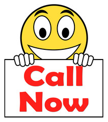 Call Now On Sign Shows Talk or Chat
