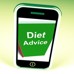 Diet Advice on Phone Shows Healthy Diets