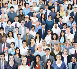 Multiethnic Group of People Smiling