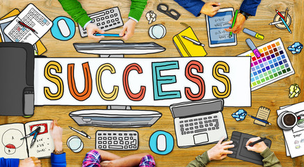 Hands with Success Concepts Photo Illustration