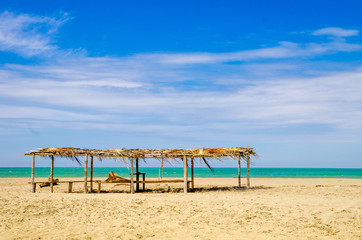 beautiful tropical beach in the coast of ecuador