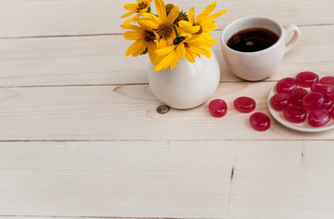 A beautiful arrangement of yellow flowers