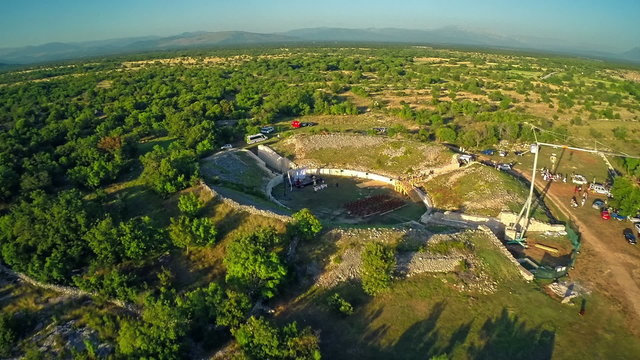 Burnum Roman amphitheater, aerial