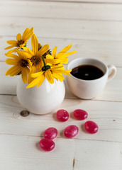 A beautiful arrangement of yellow flowers