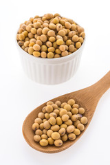 Soybean isolated on white background