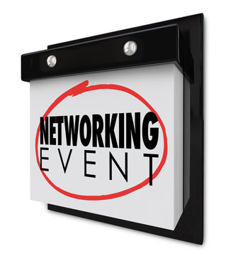 Networking Event Wall Calendar Words Reminder Business Meeting