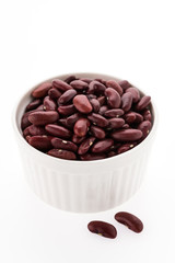 Red beans kidney isolated on white background