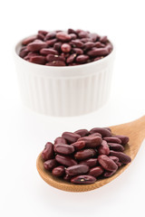 Red beans kidney isolated on white background