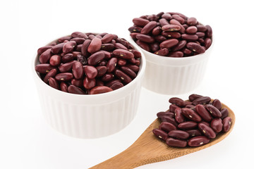 Red beans kidney isolated on white background