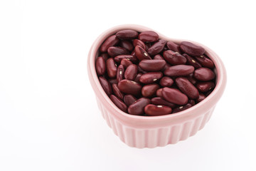 Red beans kidney isolated on white background