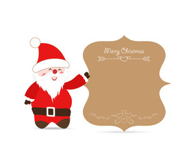 Santa claus greeting card retro