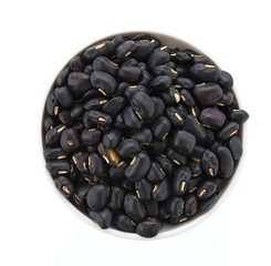 Black beans isolated on white background