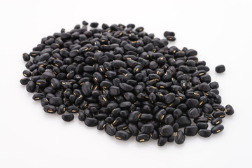 Black beans isolated on white background