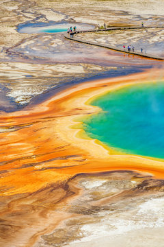 Grand Prismatic pool in Yellowstone National Park