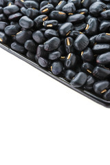 Black beans isolated on white background