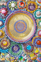 Colorful  mosaic art  abstract wall background