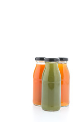 Juice bottle isolated on white background