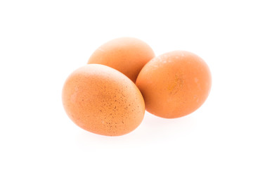 Eggs isolated on white background