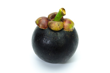 mangosteen on white background