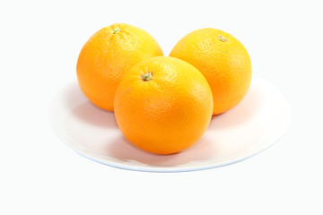 Orange on white disk