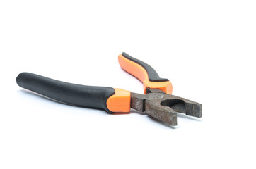 pliers orange isolated on white background