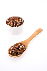 Rice brown isolated on white background