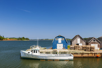 Fishing dock in  Prince Edward Island Canada