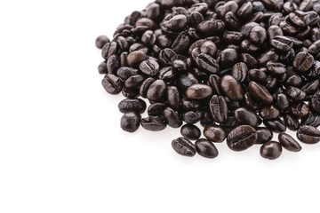Coffee beans isolated on white background