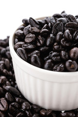 Coffee beans isolated on white background