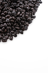 Coffee beans isolated on white background