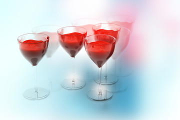 Red wine glass.