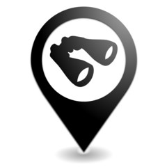 recherche jumelles sur symbole localisation noir
