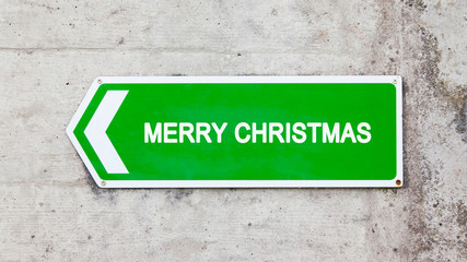 Green sign - Merry christmas