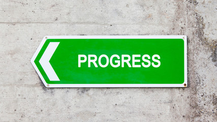 Green sign - Progress