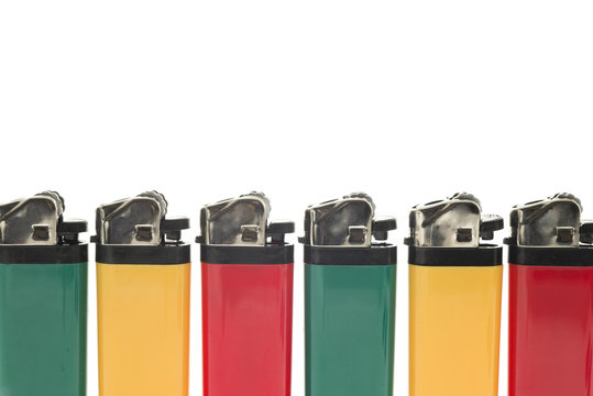 Lighter with rasta colors