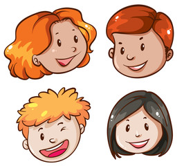 Faces of the office workers