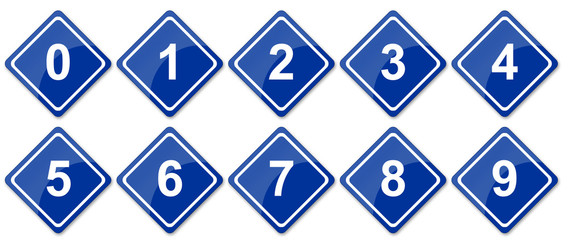 Traffic Sign Numbers Set