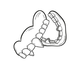 sketch of the vampire denture