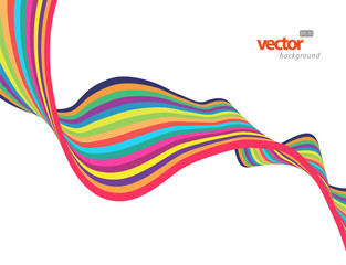 Colorful lines with place for text. Vector art.