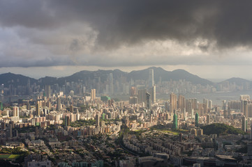Obraz premium cityscape view of hongkong islands
