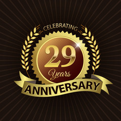 Celebrating 29 Years Anniversary - Laurel Wreath Seal & Ribbon