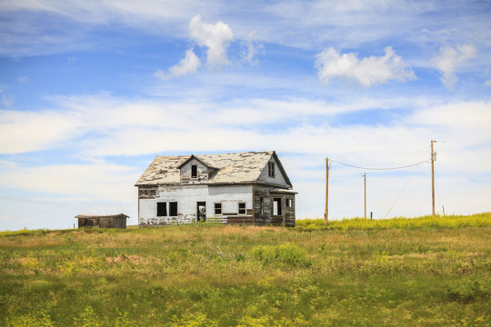 Abandoned house on the countryside