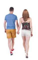 Back view going couple.