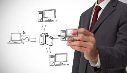 Composite image of classy businessman