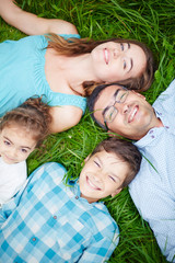 Fototapeta premium Relaxing on grass