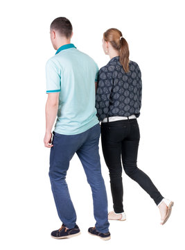 Back view going couple.